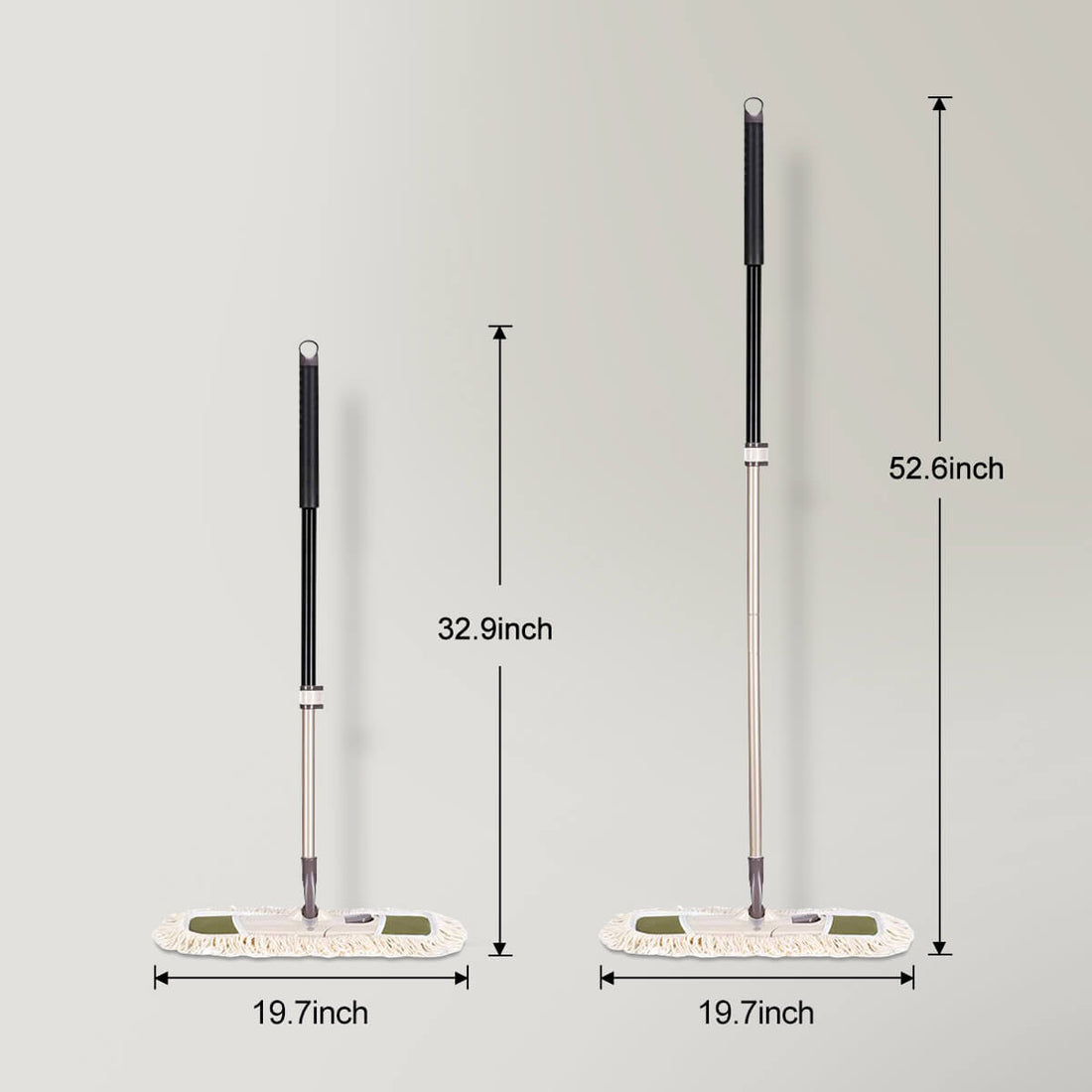 Dust Mop with 2 Reusable Washable Pads