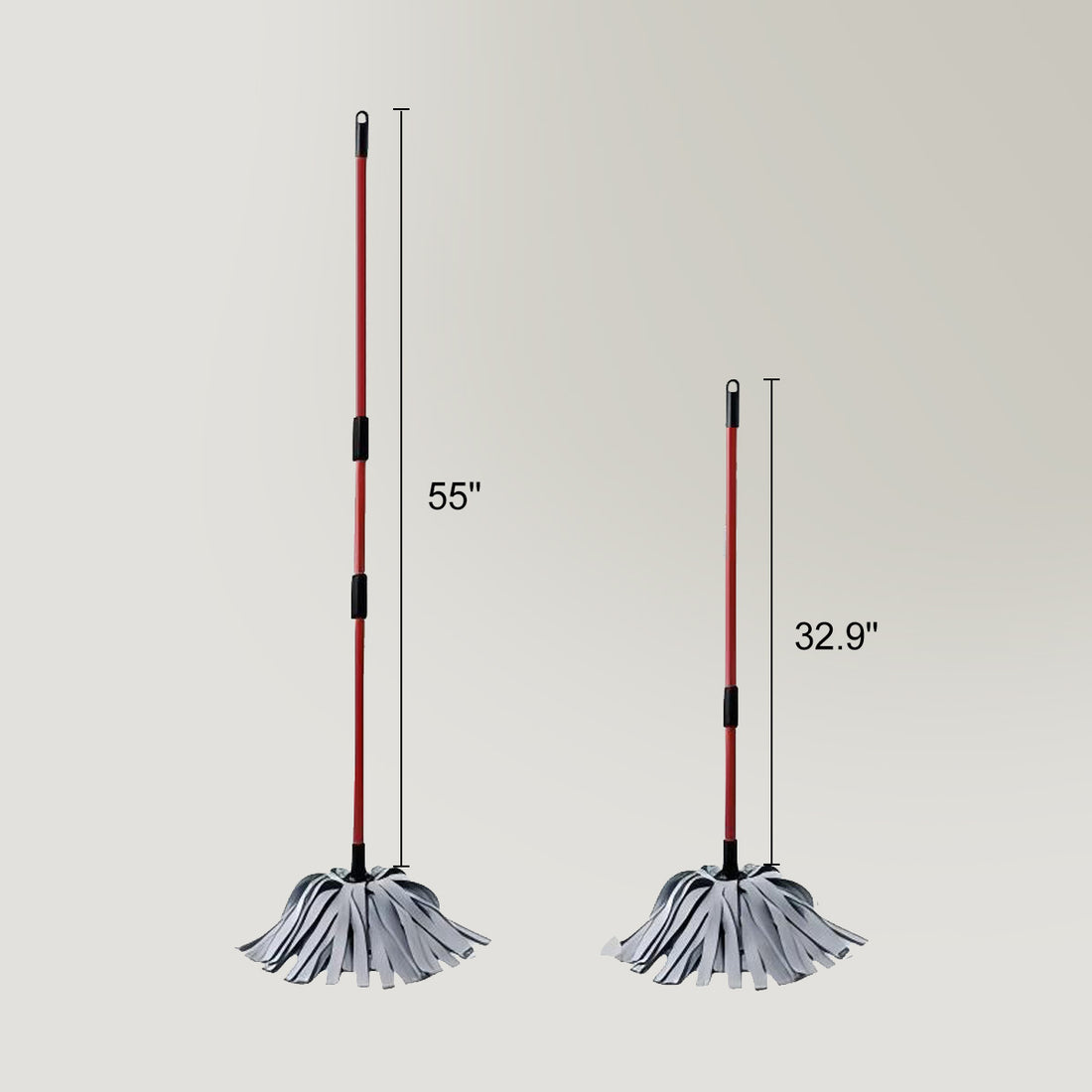 Microfiber Mop Multifunctional Wet/Dry Kitchen/Bathroom Clean 2 Replacement Pads