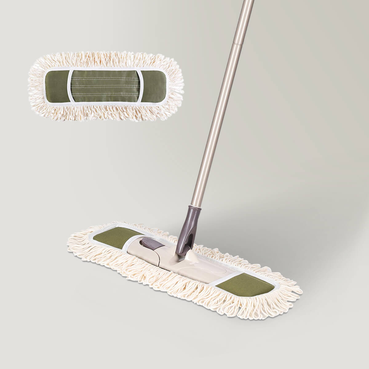 Dust Mop with 2 Reusable Washable Pads