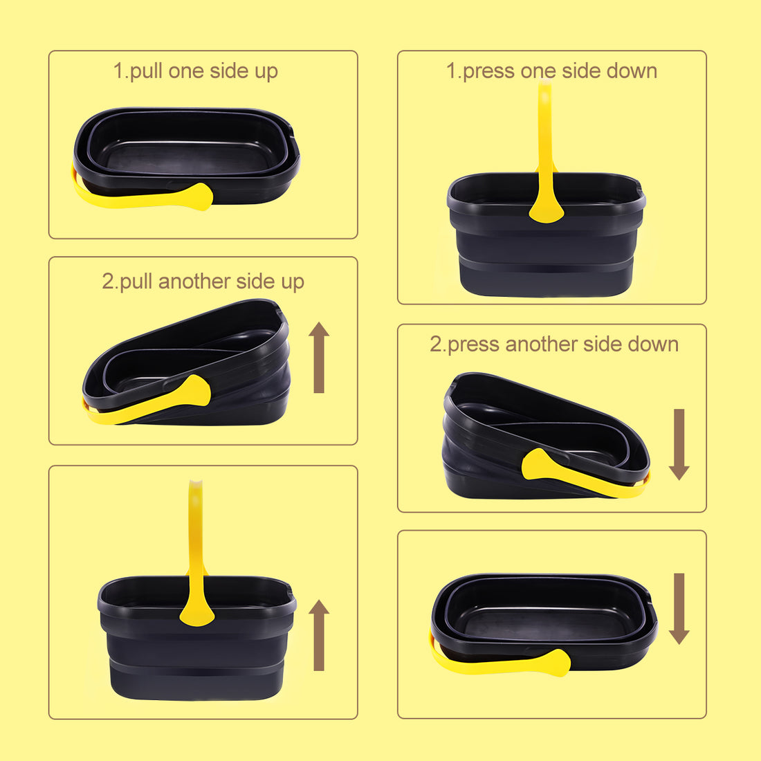 Collapsible Mop Bucket and Sponge Mop